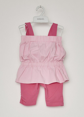 Розовый летний костюм розово-черный Defence