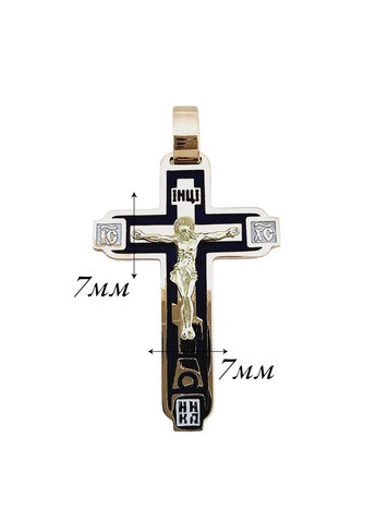 Золотой крестик с распятием (4,3см х 2,5см) 11266-1п Харківська ювелірна фабрика (365268300)