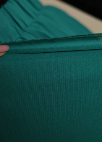 Зеленая коктейльный однотонная юбка Egostyle а-силуэта (трапеция), плиссе