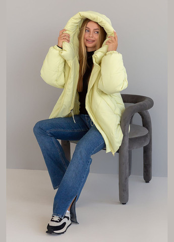 Жовта зимня куртка зимова жіноча "селін-міді" MioRichi