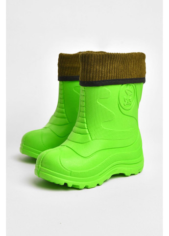 Чоботи піна дитячі зеленого кольору зі з`ємною шкарпеткою Let's Shop (357075285)