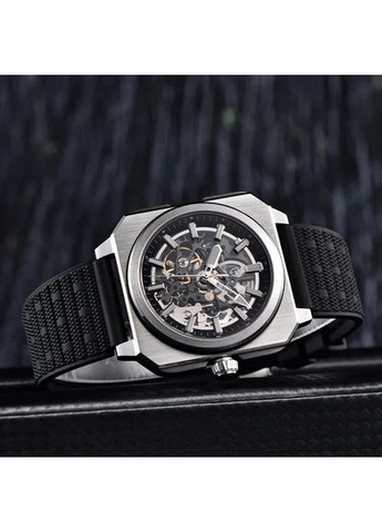 Годинник механічний PD-1791 Black-Silver для чоловіків з автопідзаводом класичні чорні ProDobro (367267885)