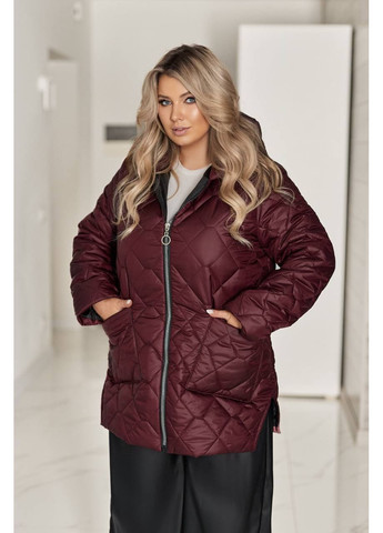 Бордовая стеганая зимняя куртка Osoblyva