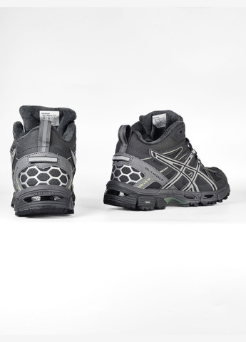 Кроссовки зимние женские и мужские Gel-Kahana 8 winter fur black gray | Асикс Гель-Кахана 8 черные серые внутри мех No Brand серые зима (308072643)