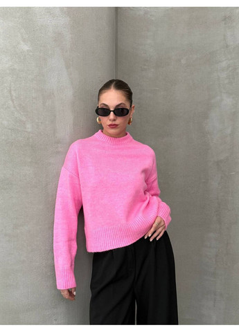 Розовый демисезонный женский свитер пуловер Asi.Store.ua