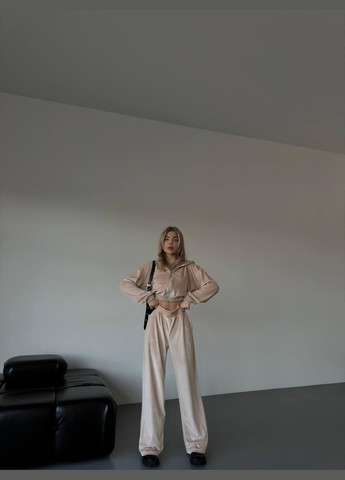 Костюм жіночій - велюровий, коротка кофта та широкі штани JUGO MODNIKA № 054 (299150186)