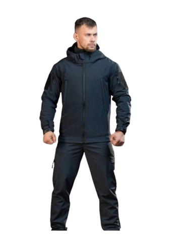 Военный демисезонный костюм (куртка, штаны и флисовая кофта) Cофтшел Softshell ДСНС ВТ4733 (размер XL) No Brand