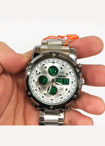 Годинник наручний чоловічий 1389SI SILVER, брендовий чоловічий годинник. Колір: срібний Skmei (364665314)