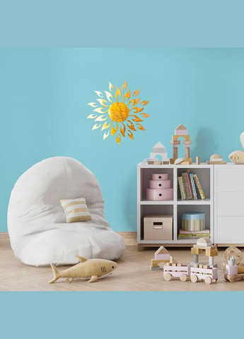 Дзеркальний декор акриловий самоклеючий золото, 27шт (D) SW-00002503 Sticker Wall (332051378)