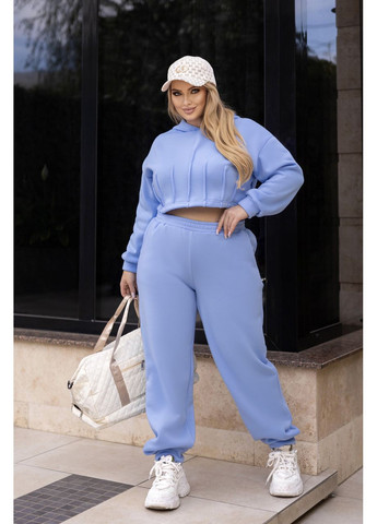 Спортивный костюм на флисе с коротким худи Fashion (360769233)