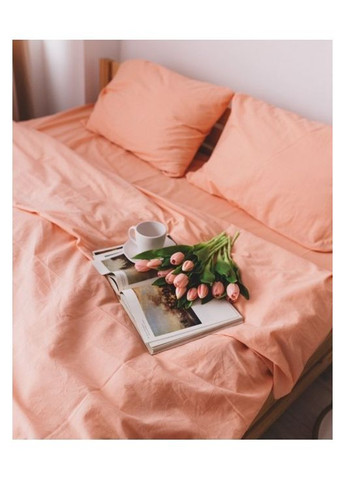 Постельное белье с резинкой Коралл вареный хлопок Полуторный размер, наволочки 70/70 No Brand (364216450)