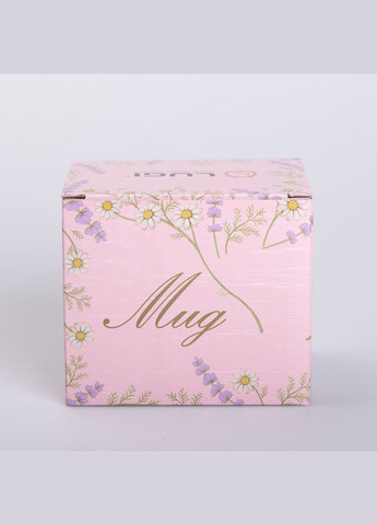 Чашка керамічна Love 400 мл, рожевий з білим Ceramic (323160150)