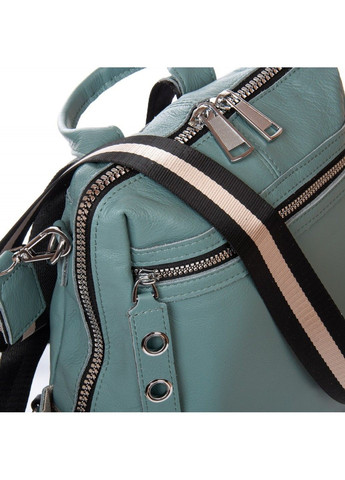 Женская кожаный рюкзак 8781-9 l-blue Alex Rai (293765248)