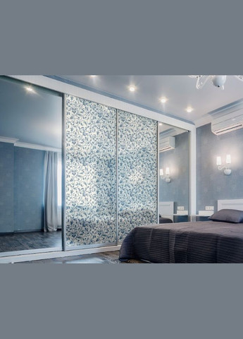 Солнцезащитная матовая пленка на окна и зеркала Цветы с листьями самоклейка на стекло 1 метр погонный Zatarga (324218723)