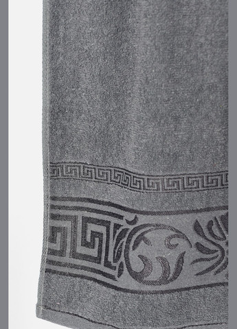 Полотенце для лица махровое темно-серого цвета Let's Shop однотонный темно-серый