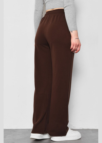Штани жіночі напівбатальні розкльошені темно-коричневого кольору Let's Shop (289719232)