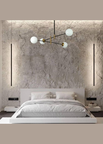 Чорна сучасна люстра на 4 лампи (909-LXL3012-4 BK+WH) No Brand (370071814)