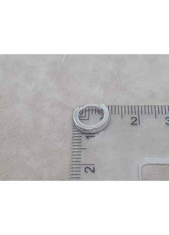 Срібна моносережка з фіанітами. 3658.1С Dear (363840699)