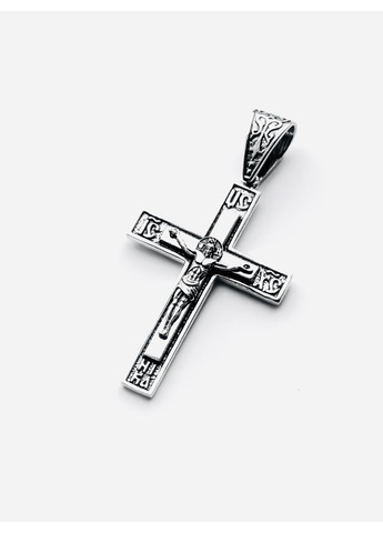 Серебряный крестик с чернением. Кулон с распятием Спаси и Сохрани DeLoS (362413093)