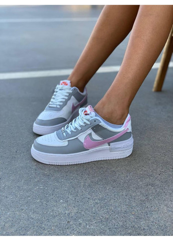 КРОСІВКИ ЖІНОЧІ NIKE AIR FORCE 1 SHADOW GREY PINK НАЙК АІР ФОРС 1 ПРЕМІУМ No Brand рожеві демісезони (367172190)