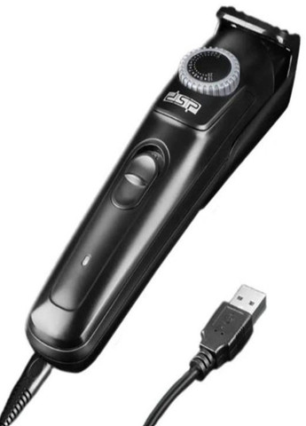 Бездротова акумуляторна машинка для стрижки волосся 90309 з насадками DSP (290186537)