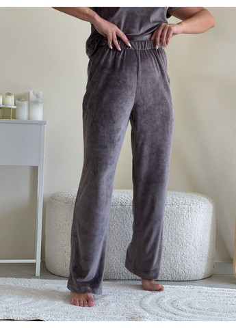 Серая зимняя женская пижама кофта + брюки No Brand 100002414