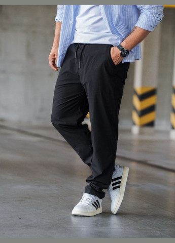 Черные спортивные летние зауженные брюки Teamv