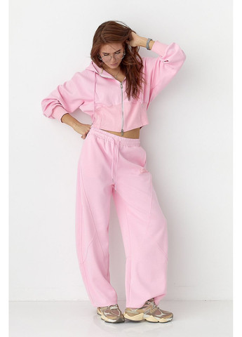 Спортивный костюм с прямыми брюками и укороченным худи - лимонный цвет Lurex (361056665)