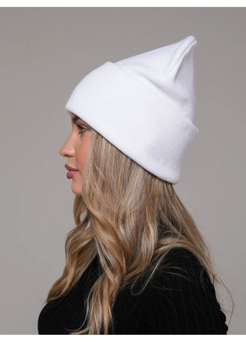 Молодежная двухслойная шапка бини лонг No Brand Шапка біні лонг лопата (362411537)