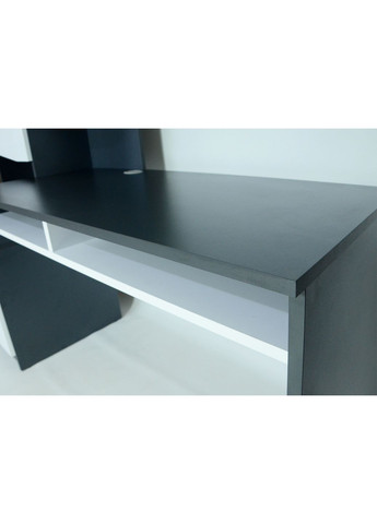 Комп'ютерний стіл Gaston Біла Аляска / Графіт лівий Intarsio (372178885)