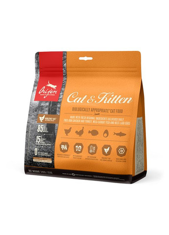 Сухий корм Cat & Kitten для котів та кошенят всіх порід 340 гр (o28034) Orijen (307500197)