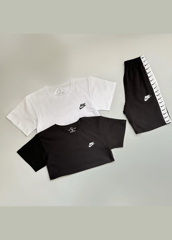 Летний мужской костюм 3в1 Nike черно-белый No Brand (340272950)