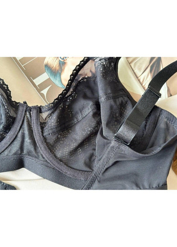 Чёрный лифчик без поролона на 4 размер черный Acousma