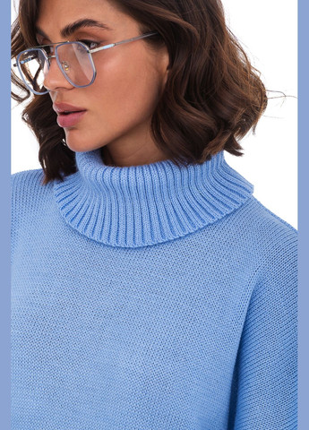 Блакитний вільний жіночий светр SVTR