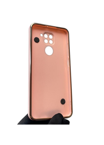 Чехол для телефона Redmi Note 9 женский с ремешком и украшениями и золотой окантовкой на сяоми редми нот 9 пудровый gs1 Xiaomi (366235462)