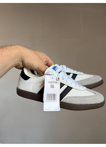 Білі Осінні кросівки чоловічі adidas samba white адідас самба No Brand