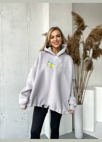 Тепле жіноче худі з вишивкою HOME, жіноче худі оверсайз з вишивкою No Brand (306375698)