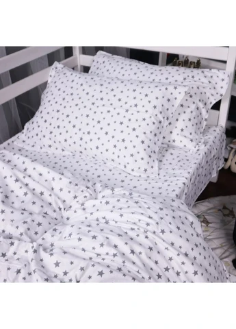 Постельное белье 016 White Stars Фланель 200x220 (m502961) Mirson 016 White Stars Фланель 200x220 Євро (369025861)
