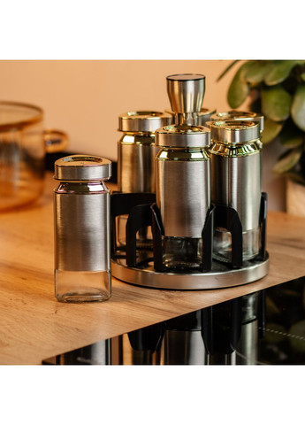 Набор емкостей для специй на подставке 6 баночек по 120 мл Jooki (358705915)