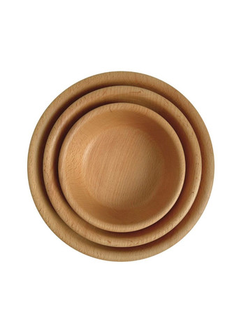 Дерев'яні глибокі тарілки набір 3 шт дуб No Brand (325482322)