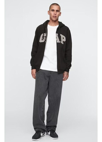 Худи на молнии Soft Arch Logo L Черный (715005303) Gap (368683665)