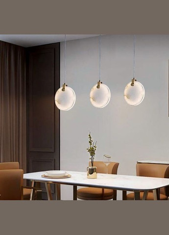 Люстра светодиодная подвесная LED светильник для квартиры на потолок лэд 26626 Латунь 30-150х10х25 см. Sunnysky (364760503)