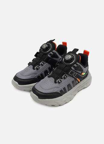 Серые демисезонные кроссовки на плоской подошве для мальчика цвет серый cb-00272904 Kimboo