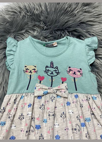 Бірюзовий літній сукня для дівчинки Paty Kids