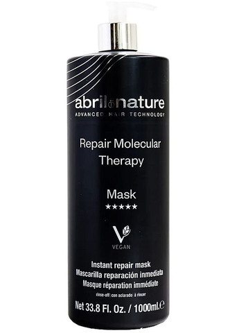 Маска для волос "Молекулярное восстановление" Repair Molecular Therapy Mask 1000ml (1354261-12915403) Abril et Nature (368659711)