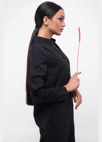 Чорна повсякденний сукня-сорочка вільного силуету пояс у комплекті (пл 37.1-80/19) RiMari