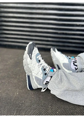 Белые демисезонные кроссовки мужские nike air max 270 react silver x travis scott cactus jack найк аир макс 270 No Brand
