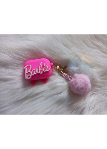 Чехол для наушников Барби силиконовый + брелок меховый Trends AirPods 4 (360897141)