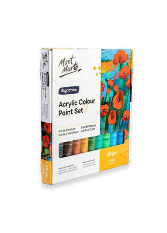 Краски акриловые для рисования Acrylic Color Paint Set 18pc x 36ml Различные цвета Mont Marte (344573402)