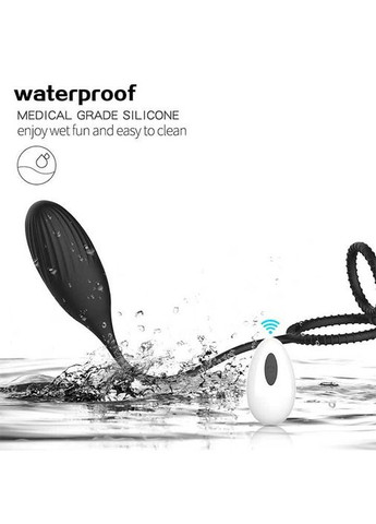 Вібратор Kinky 3 в 1: ерекційне кільце з масажером простати, вібратор для пар, віброяйце чорного кольору China (360603849)